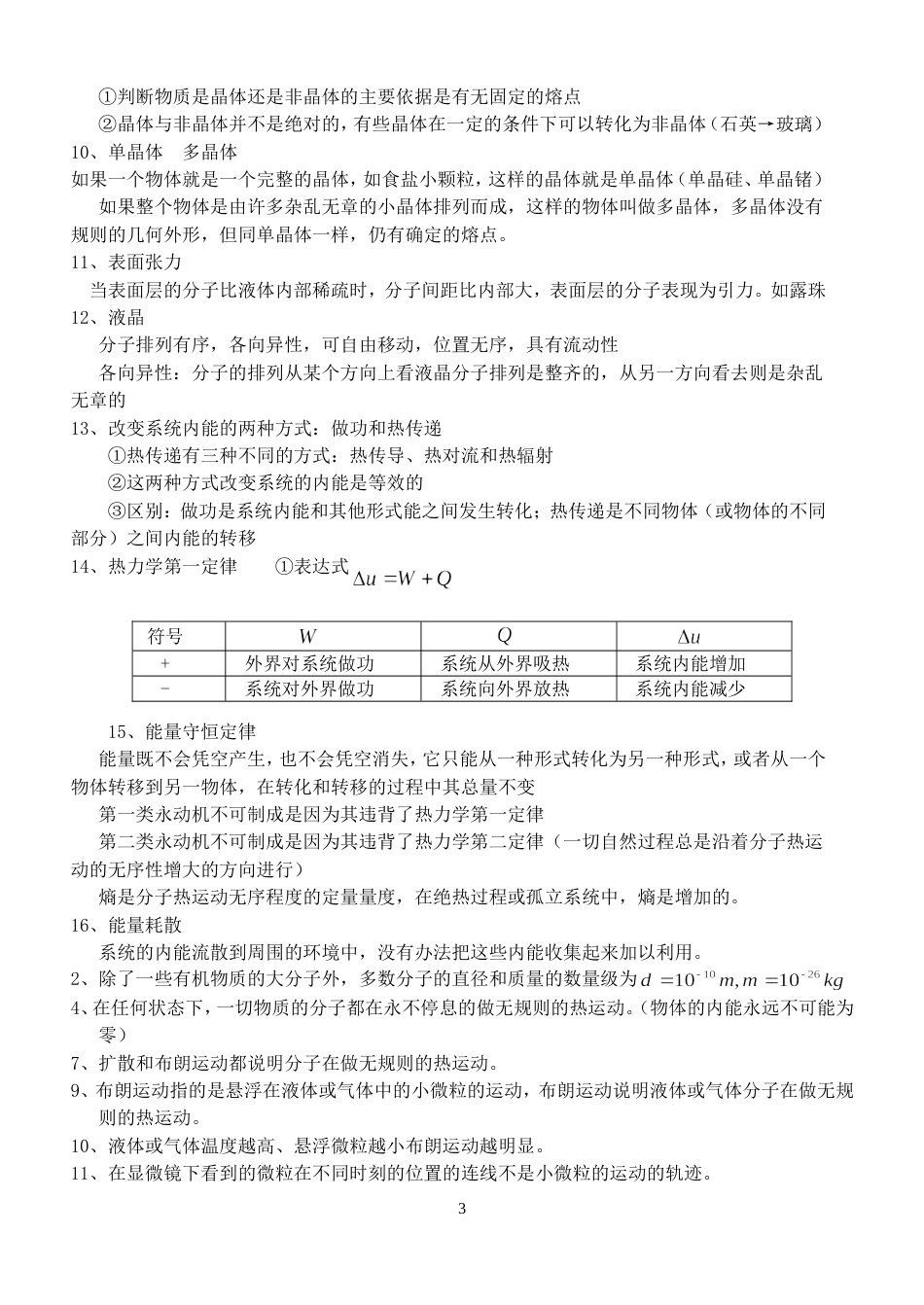 高中物理选修33知识点整理[共4页]_第3页