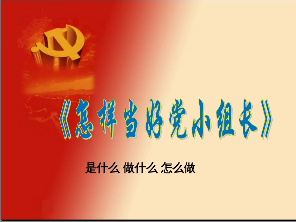党小组长培训[共28页]_第1页