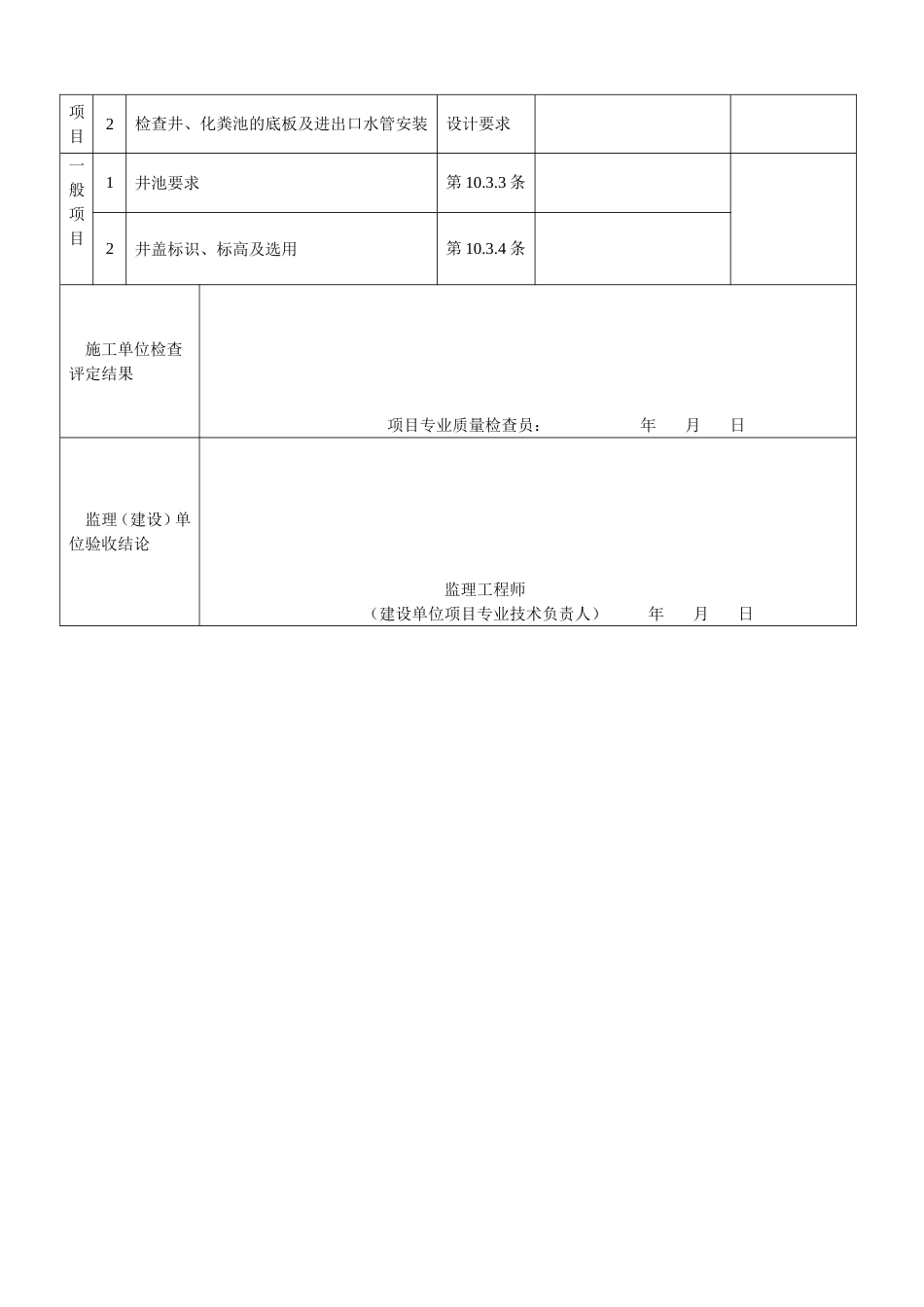 572 室外排水管沟及井池工程检验批质量验收记录表[共2页]_第2页