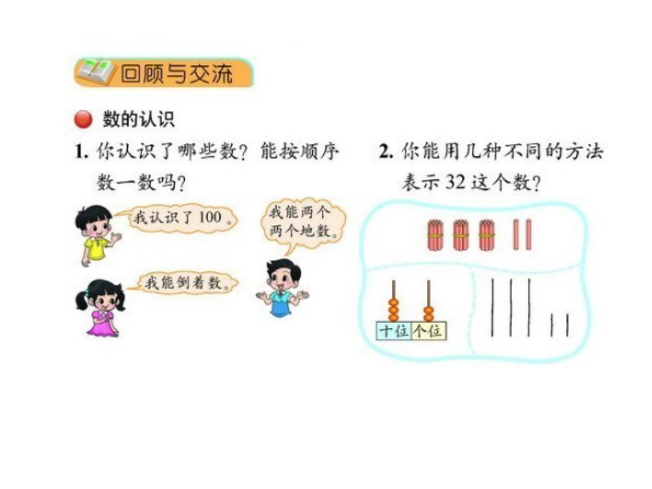 2012新北师大版小学数学一年级下册总复习_第1页