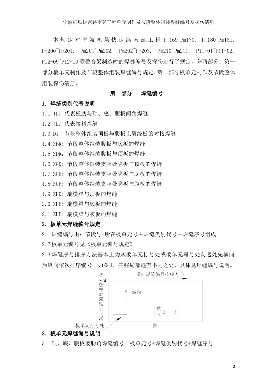 叠合梁厂内探伤清册及焊缝编号_第2页