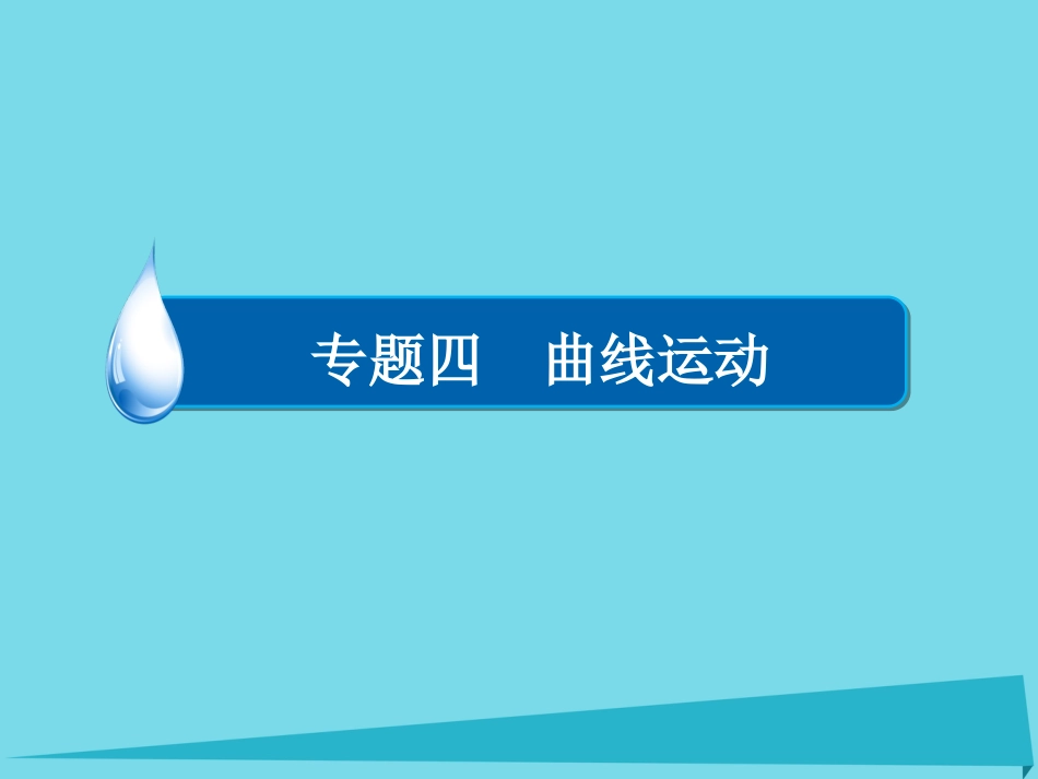 2017届高考物理一轮复习专题四曲线运动考点1曲线运讲解_第1页