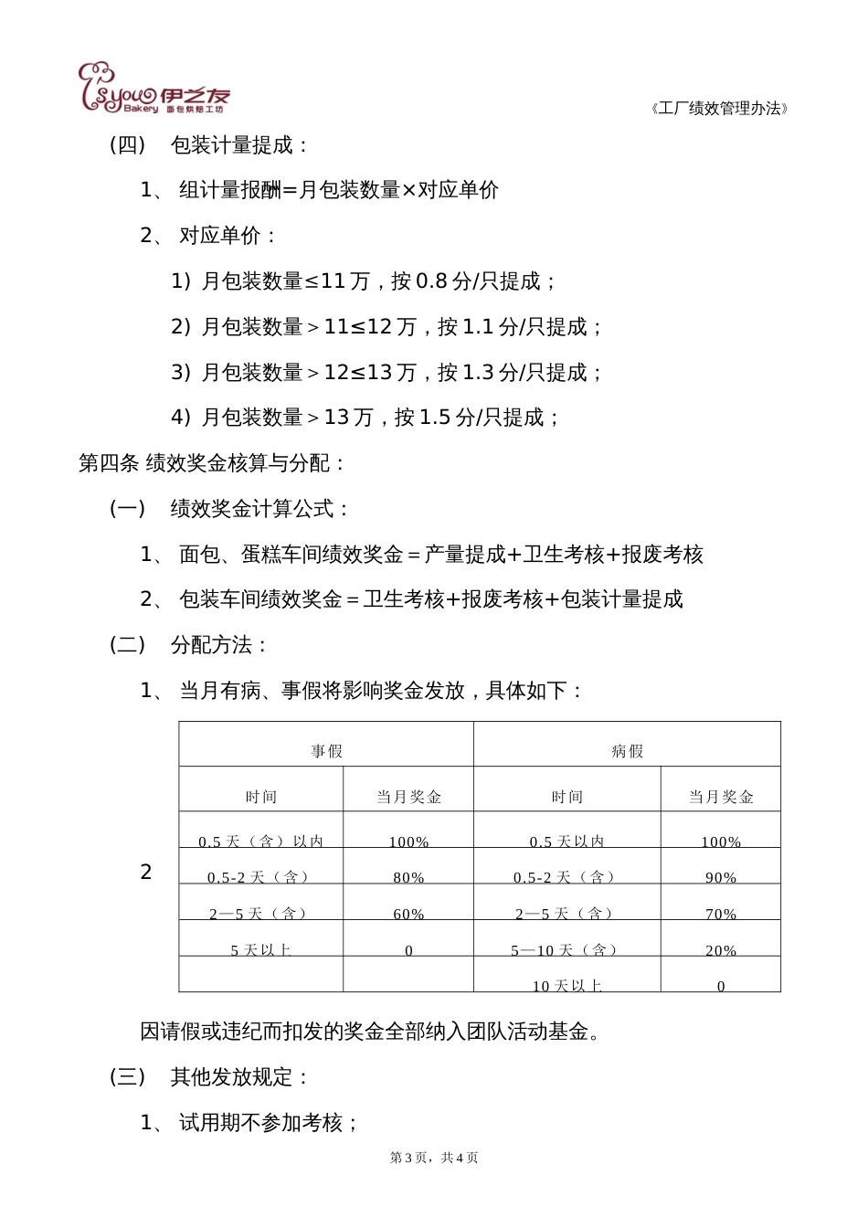 烘焙工厂绩效管理办法试行_第3页