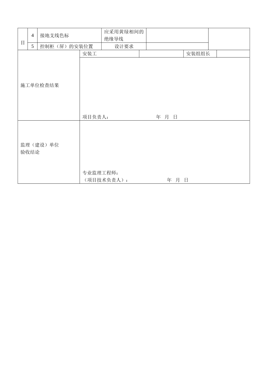 919 929 电梯电气装置安装工程质量验收记录表[共2页]_第2页