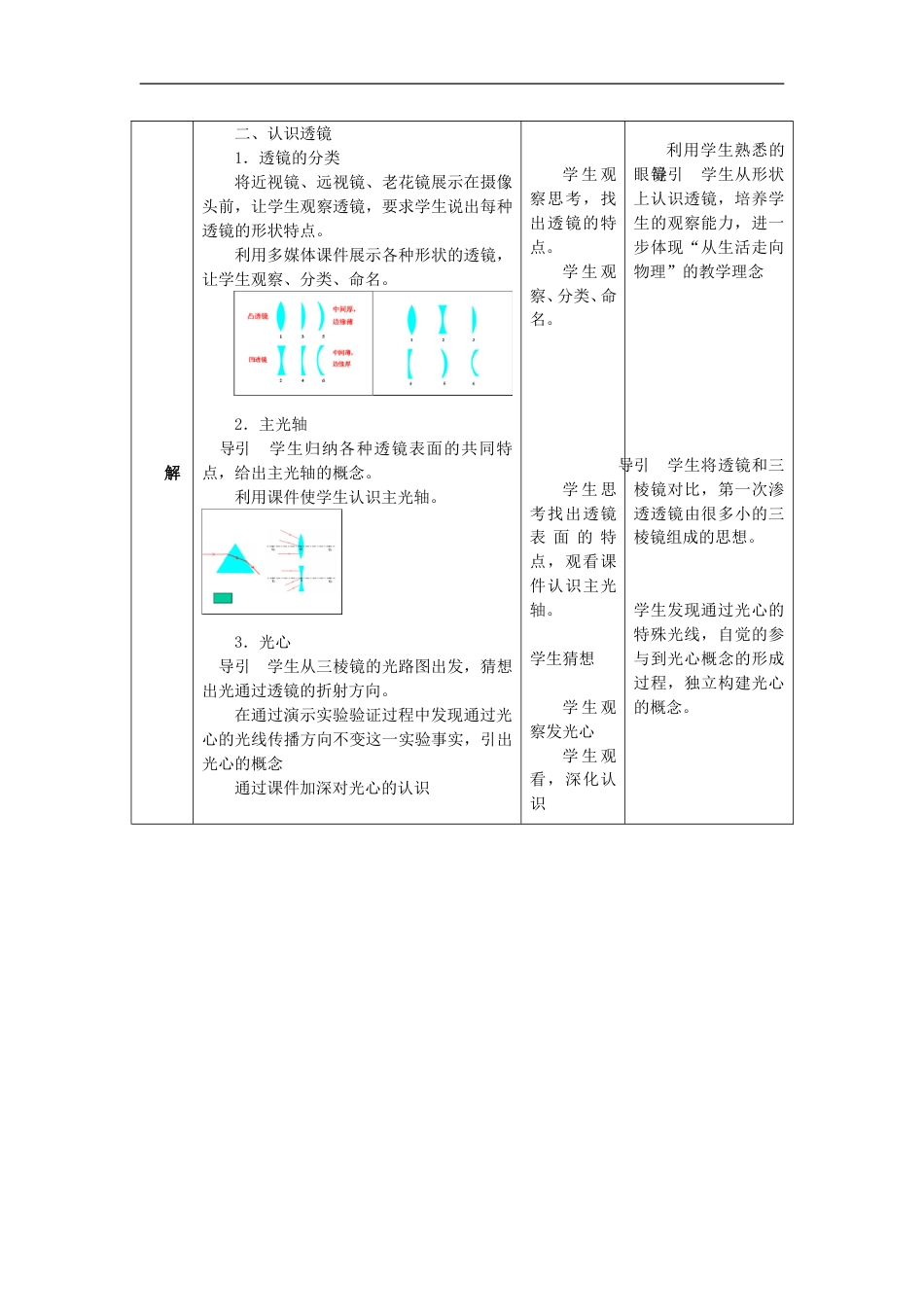 八年级物理透镜说课稿 新课标 人教版[共6页]_第3页