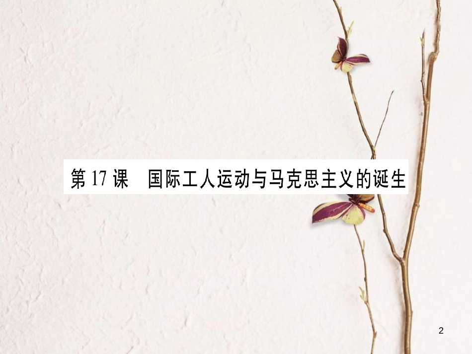（广西专版）九年级历史上册第17课国际工人运动与马克思主义的诞生习题课件新人教版_第2页