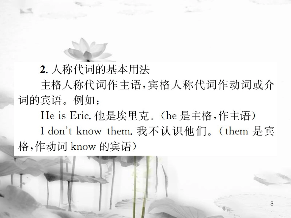 （浙江专版）七年级英语上册 Unit 1 My name's Gina语法小专题课件 （新版）人教新目标版_第3页