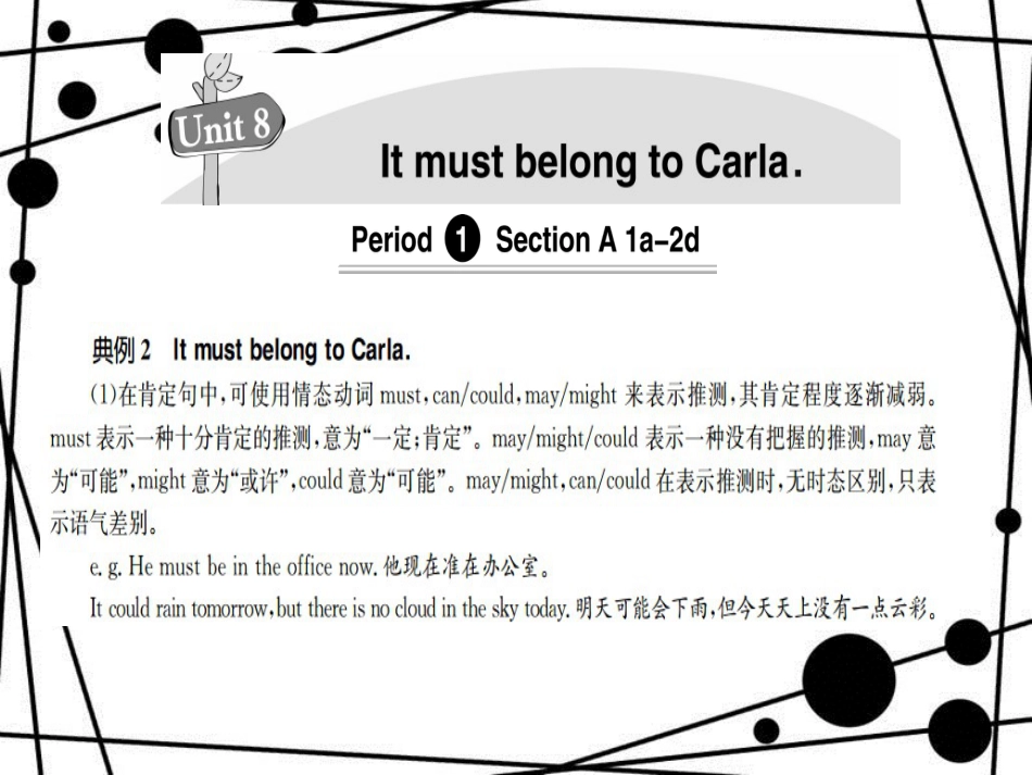 九年级英语全册 Unit 8 It must belong to Carla_第2页