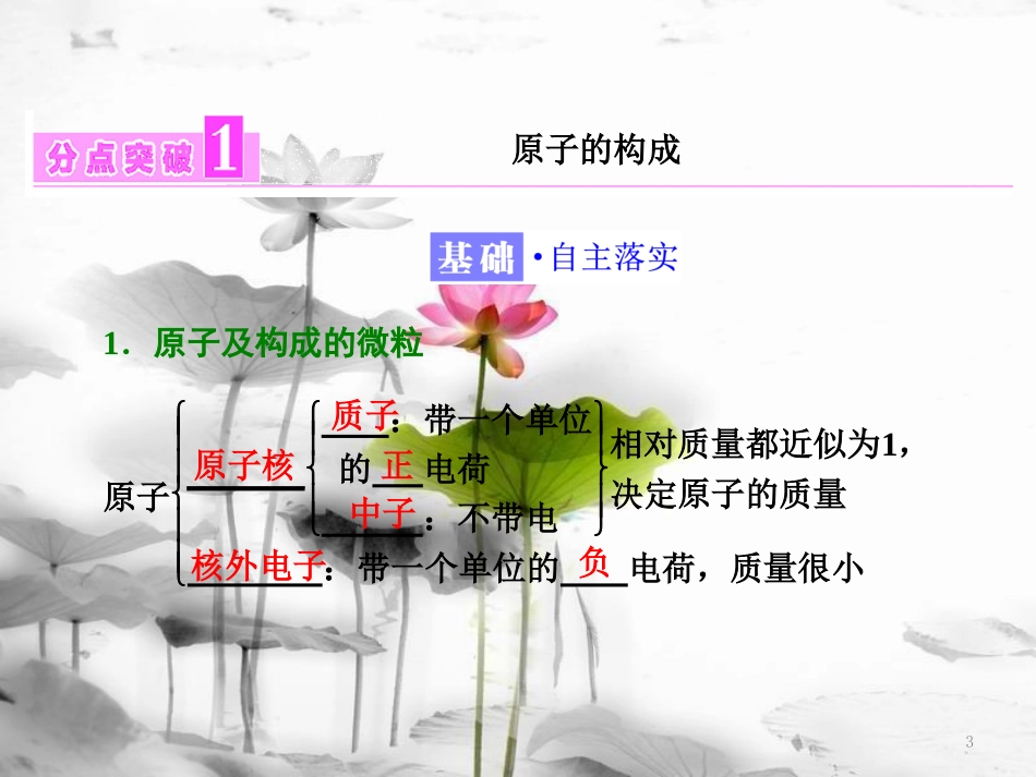 高中化学 第1章 原子结构与元素周期律 第1节 原子结构（第1课时）原子核 核素课件 鲁科版必修2_第3页