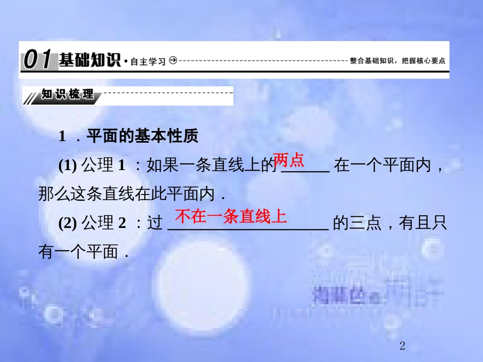 高考数学总复习 8.3 空间点、直线、平面之间的位置关系课件 文 新人教B版_第2页