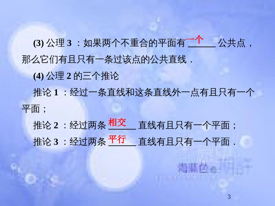 高考数学总复习 8.3 空间点、直线、平面之间的位置关系课件 文 新人教B版_第3页