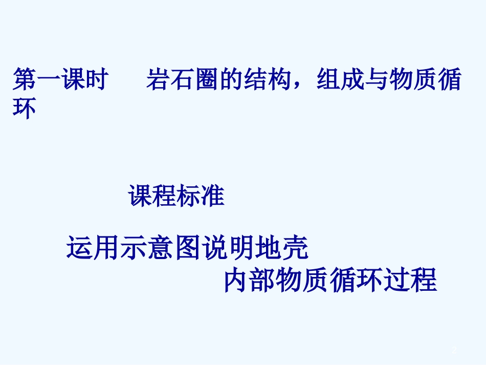高中地理 第二单元第一节第一课时岩石圈的结构组成与物质循环课件 鲁教版必修1_第2页