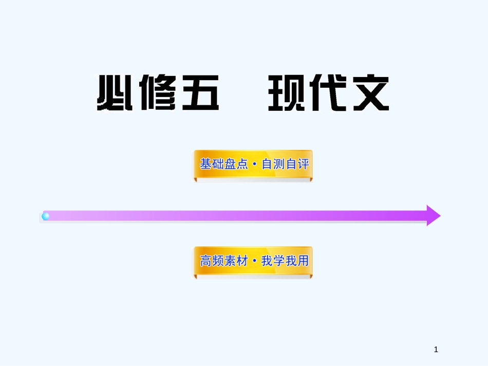 （湖南专用）高考语文一轮复习 现代文课件 新人教版必修5_第1页