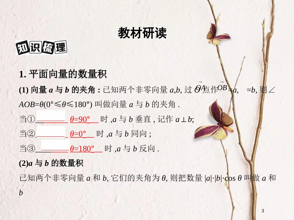 （北京专用）2019版高考数学一轮复习第五章平面向量第三节平面向量的数量积与平面向量应用举例课件文_第3页