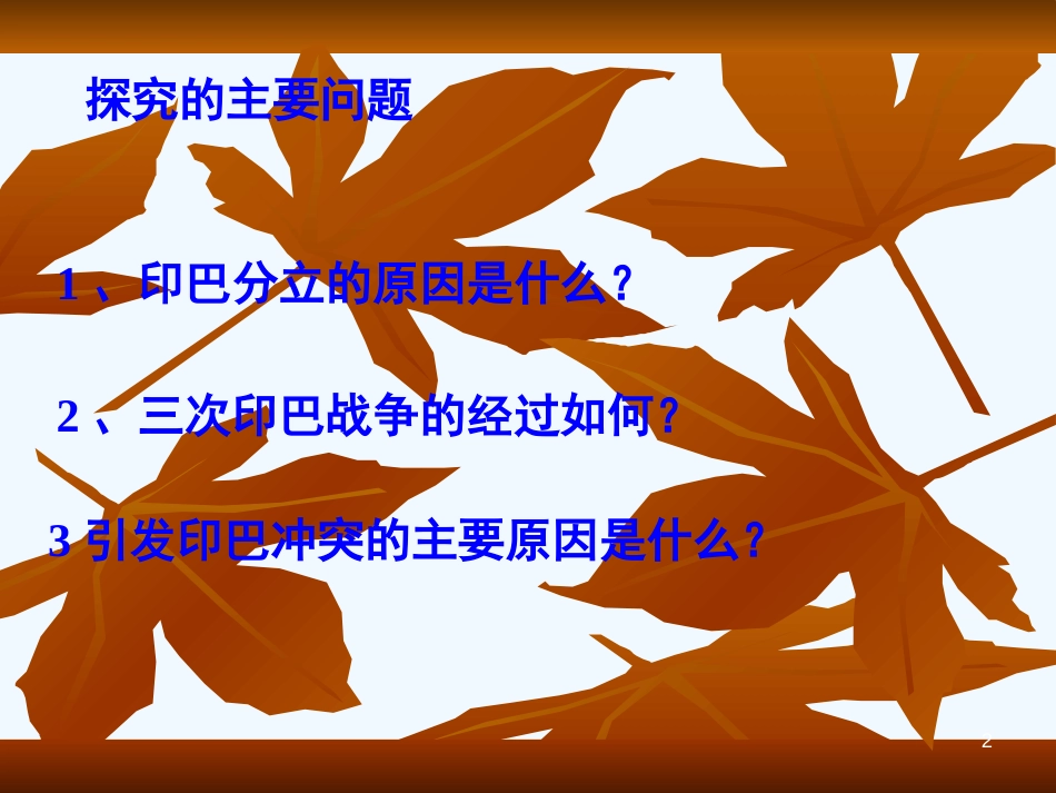 高中历史 5.5《南亚次大陆的冲突》课件 新人教版选修3_第2页