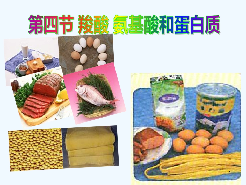 高考化学 羧酸氨基酸蛋白质课件_第1页