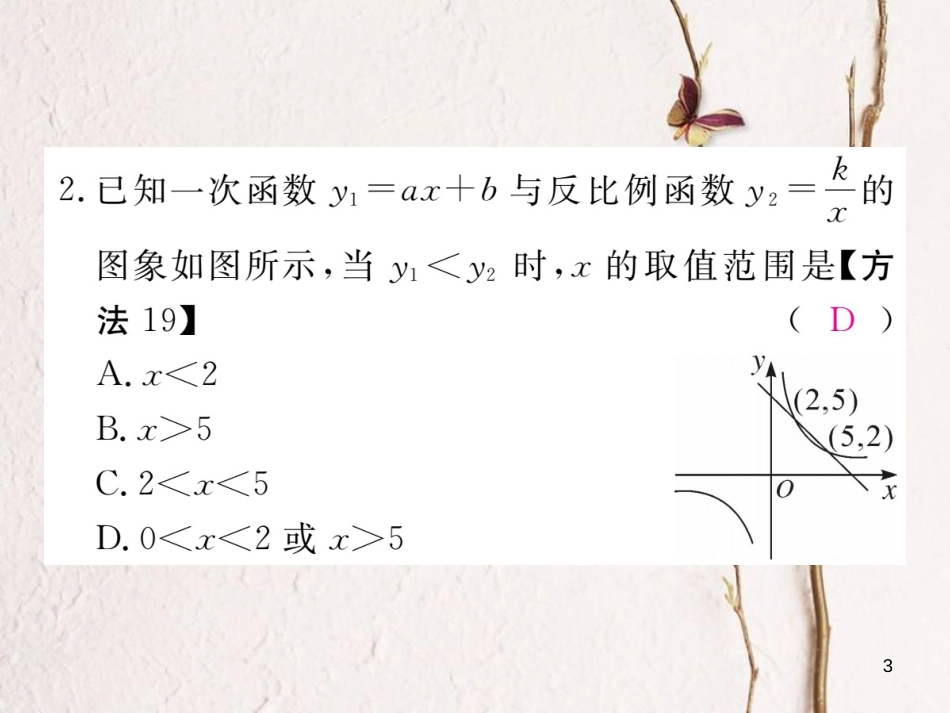 （河南专版）九年级数学上册第六章反比例函数6.3反比例函数的应用习题讲评课件（新版）北师大版_第3页