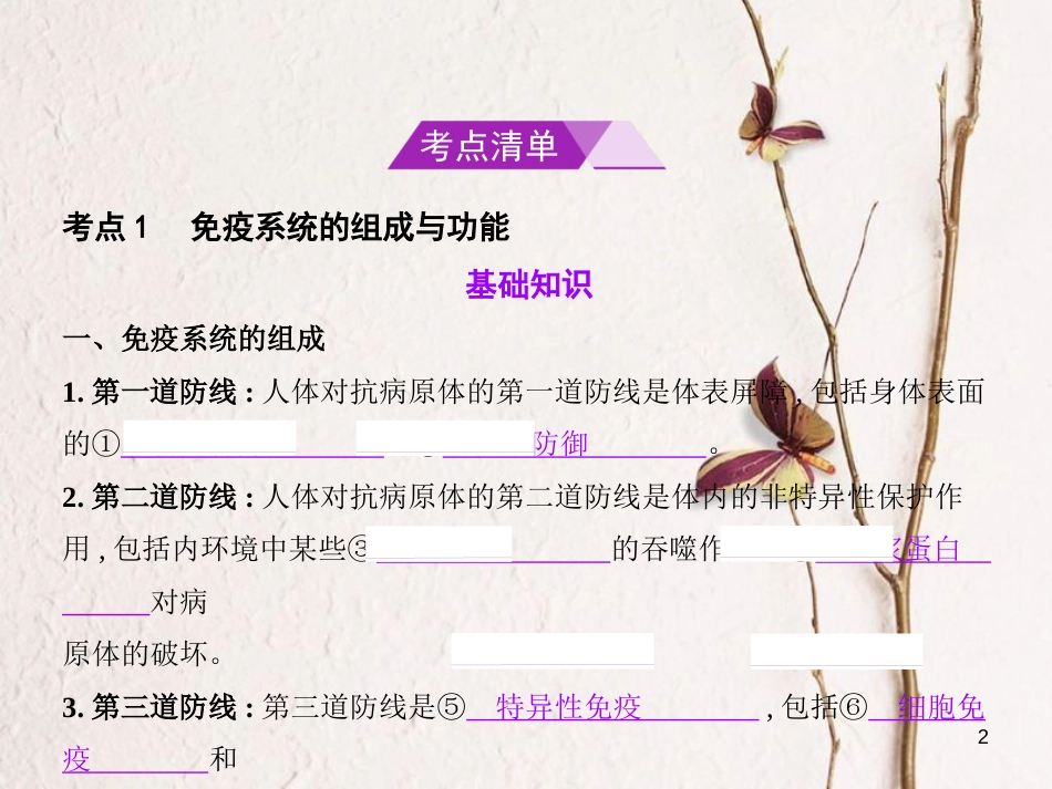 （B版，浙江选考专用）2019版高考生物总复习专题21免疫调节课件_第2页