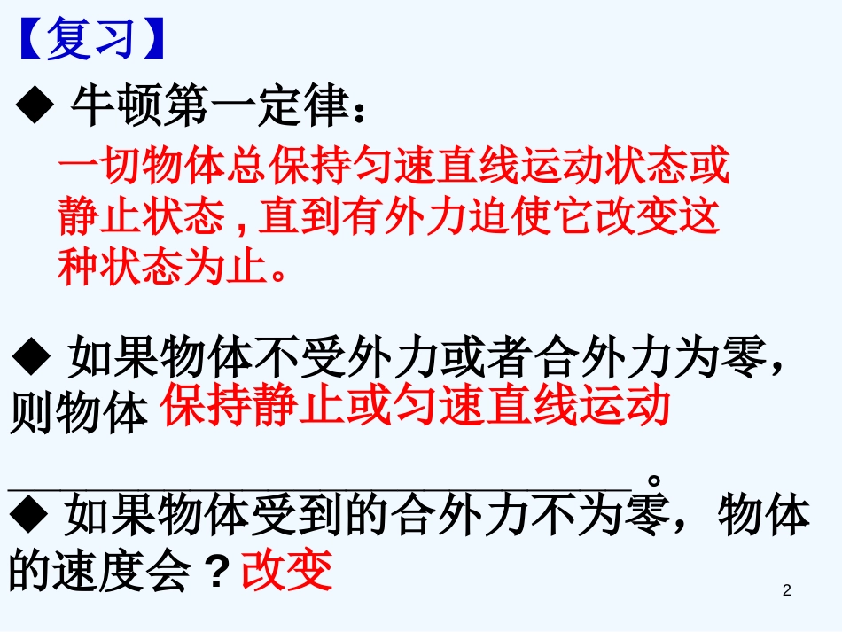 高中物理 4-2《影响加速度的因素》课件 粤教版必修1_第2页