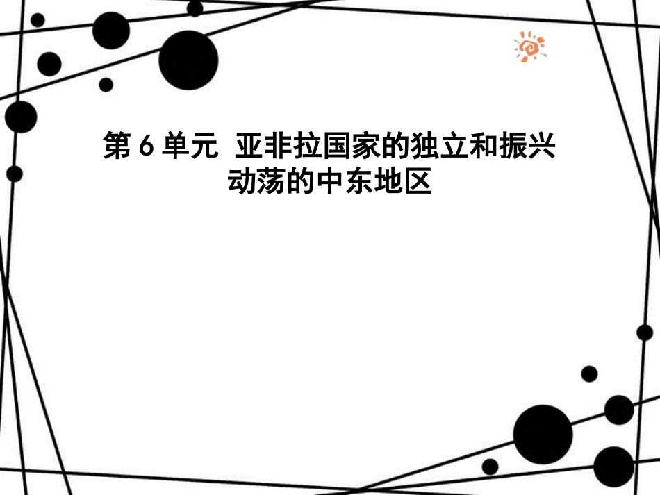 九年级历史下册 第6单元 亚非拉国家的独立和振兴 13 动荡的中东地区课件 新人教版_第1页