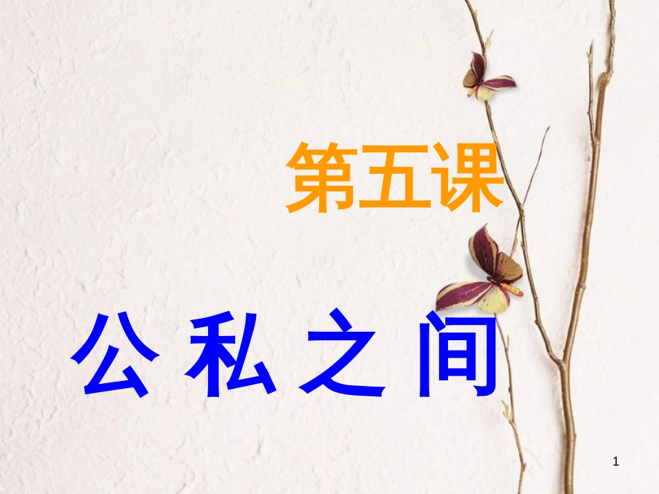 江西省定南县八年级政治下册 第二单元 公共利益 5《公私之间》课件 教科版_第1页