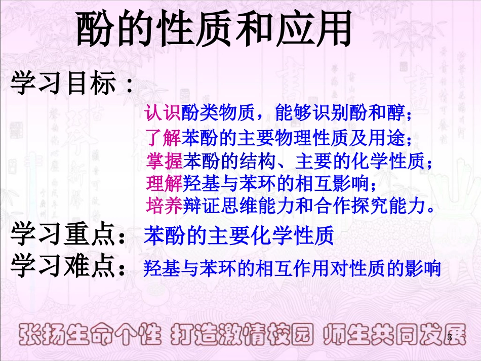 河北省南宫市高三化学二轮复习 酚的性质和应用课件 新人教版_第3页