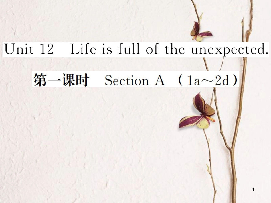 贵州省九年级英语全册Unit12Lifeisfulloftheunexpected（第1课时）_第1页