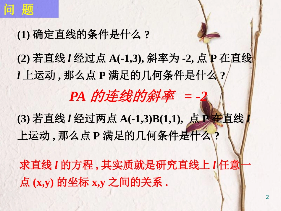 江苏省宿迁市高中数学 第2章 平面解析几何初步 2.1.2 直线的方程3 习题课课件 苏教版必修2_第2页