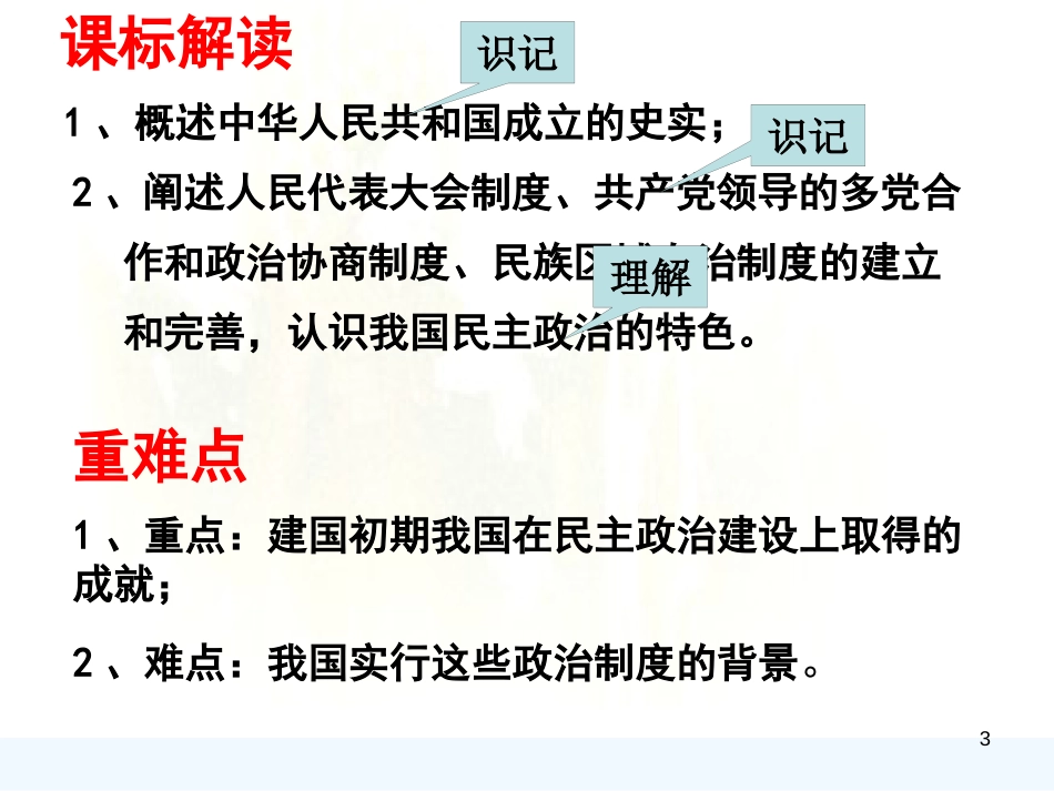 高中政治 6.1 新中国的民主政治建设课件4 新人教版必修1_第3页