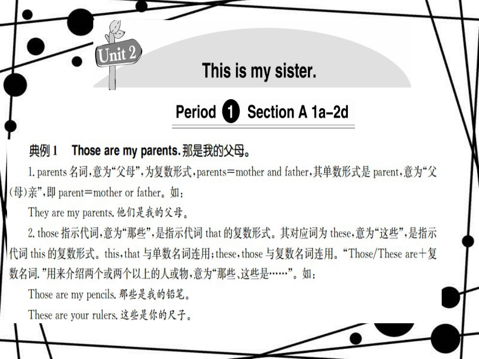 七年级英语上册 Unit 2 This is my sister导学课件 （新版）人教新目标版_第1页