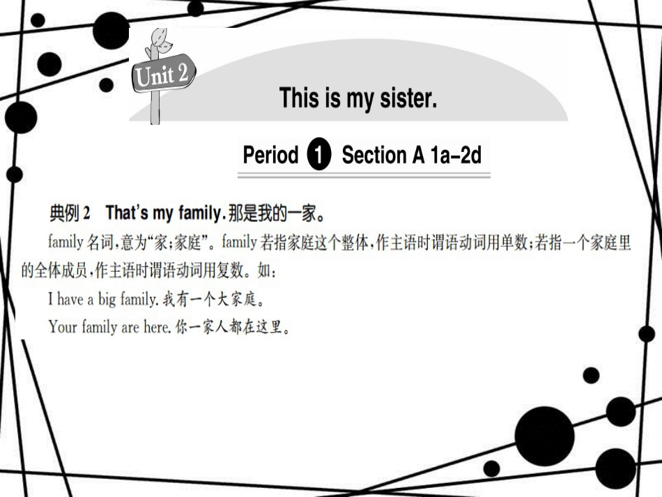 七年级英语上册 Unit 2 This is my sister导学课件 （新版）人教新目标版_第2页