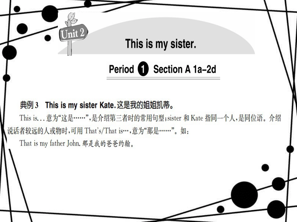 七年级英语上册 Unit 2 This is my sister导学课件 （新版）人教新目标版_第3页