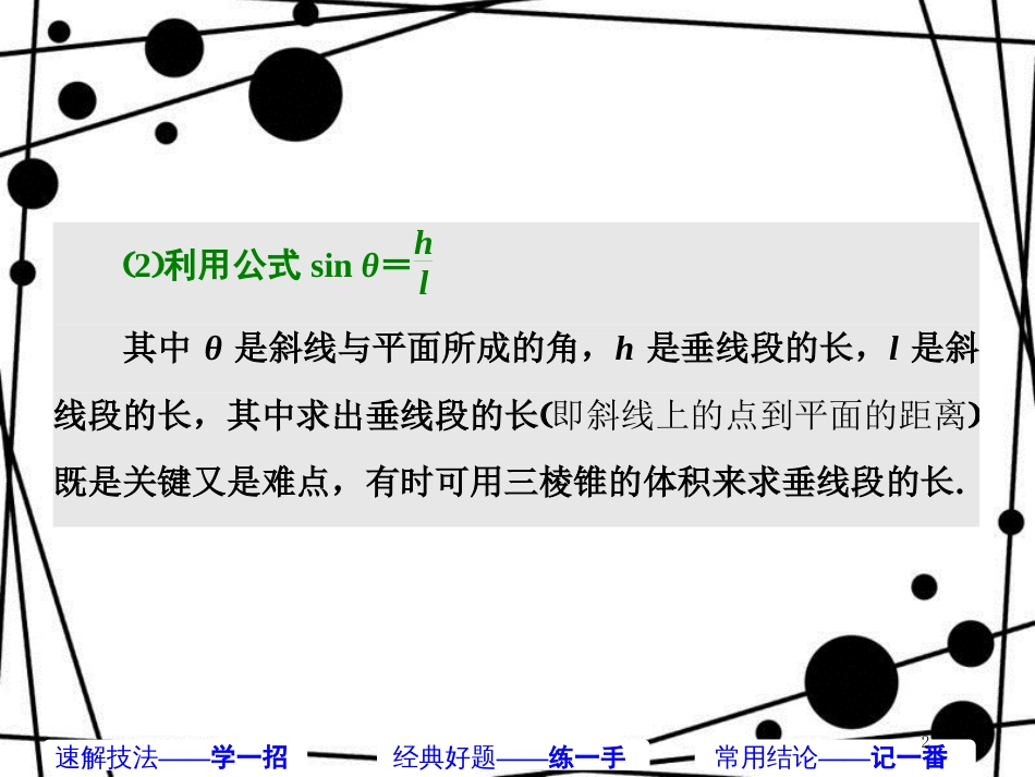 高考数学二轮复习 第二部分 板块（二）（十七）紧扣最小 秒杀线面课件 理_第2页