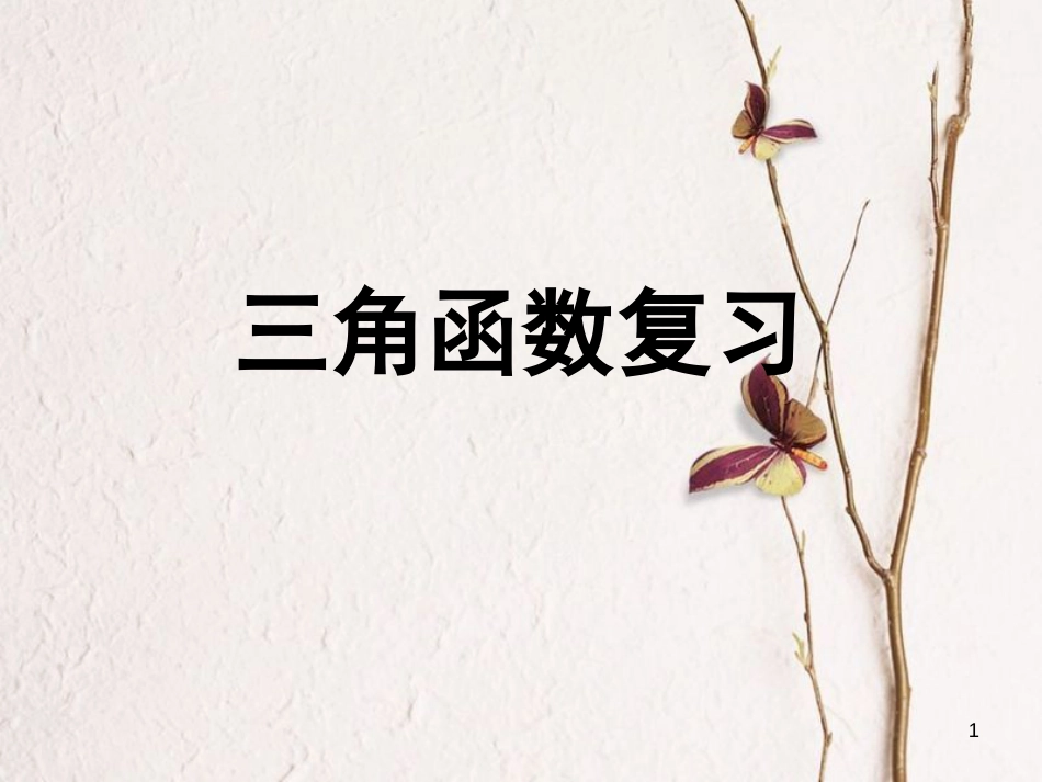 江苏省宿迁市高中数学 第一章 三角函数复习课件1 苏教版必修4_第1页