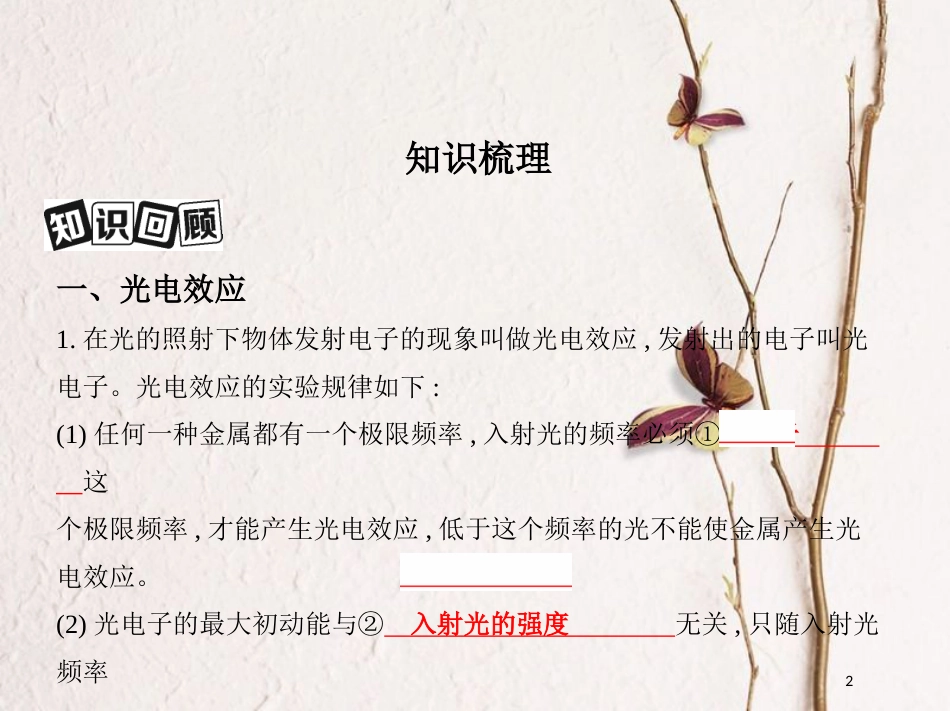 （北京专用）2019版高考物理一轮复习第十五章光学第3讲光的粒子性课件_第2页