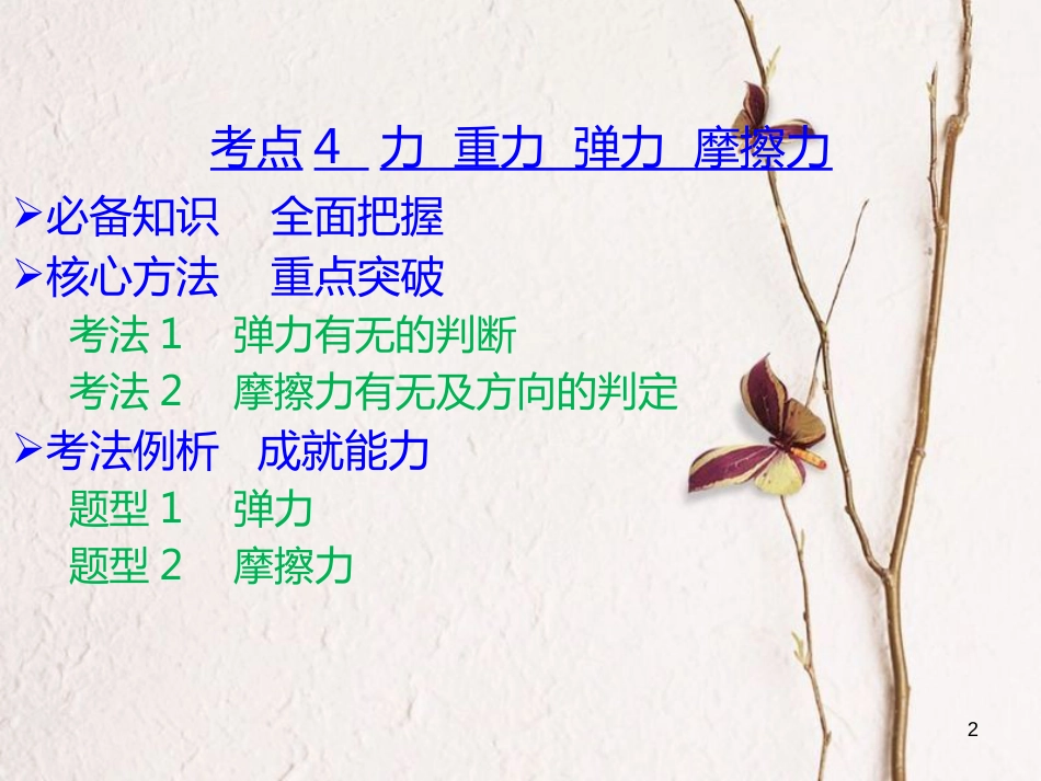 （A版）2019版高考物理一轮复习考点考法第2章相互作用课件新人教版_第2页