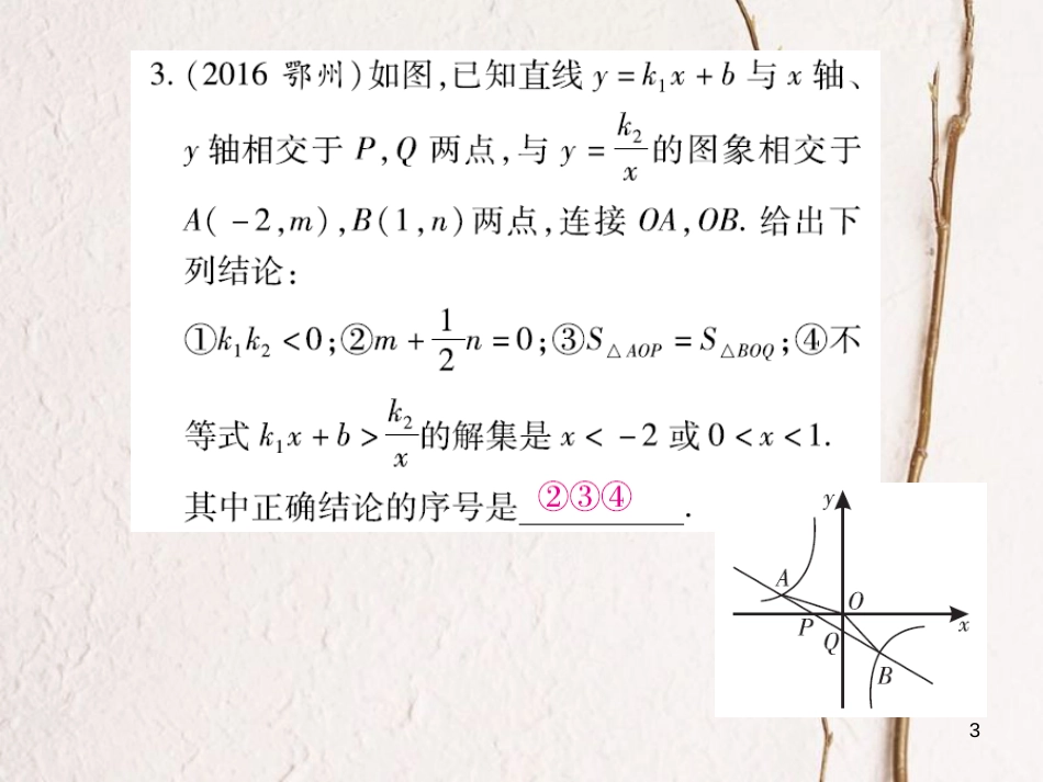 云南省中考数学总复习 第三章 函数 3.5 函数的综合运用课件_第3页