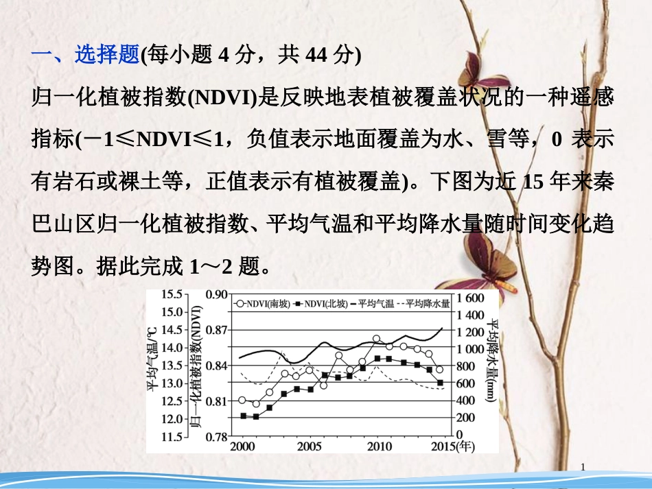 高考地理二轮复习 第9讲 全球气候变化和世界主要气候类型知能训练达标检测课件_第1页