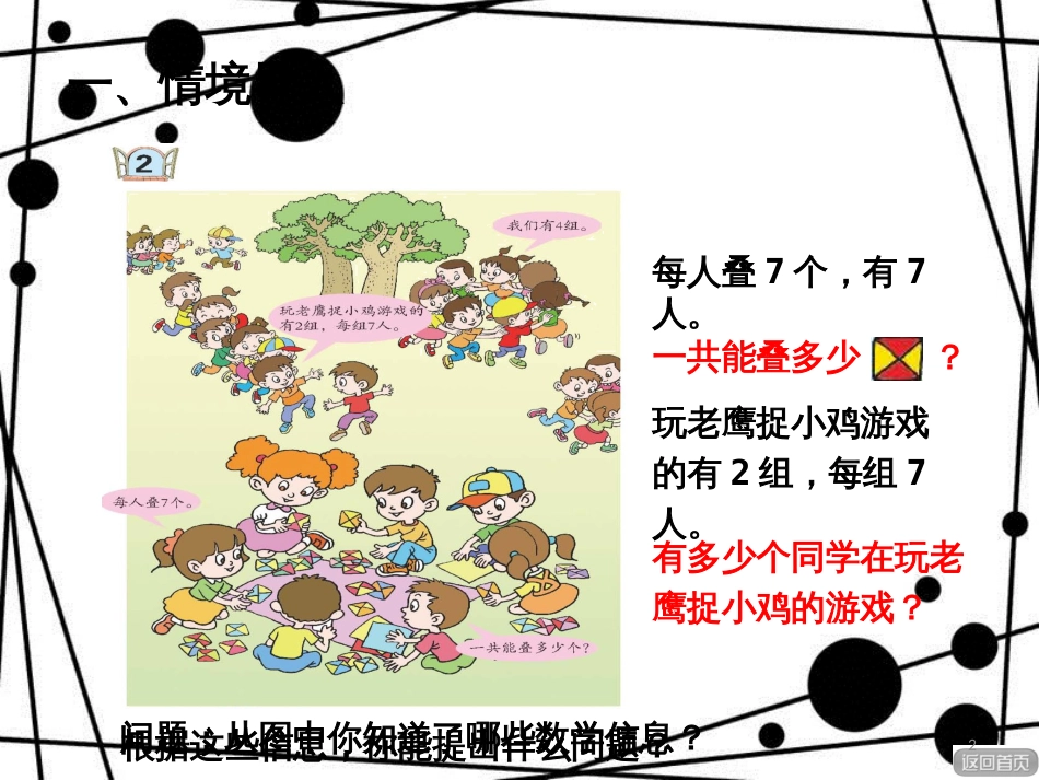 二年级数学上册 第四单元 信息窗2 7的乘法口诀及应用课件 青岛版_第2页