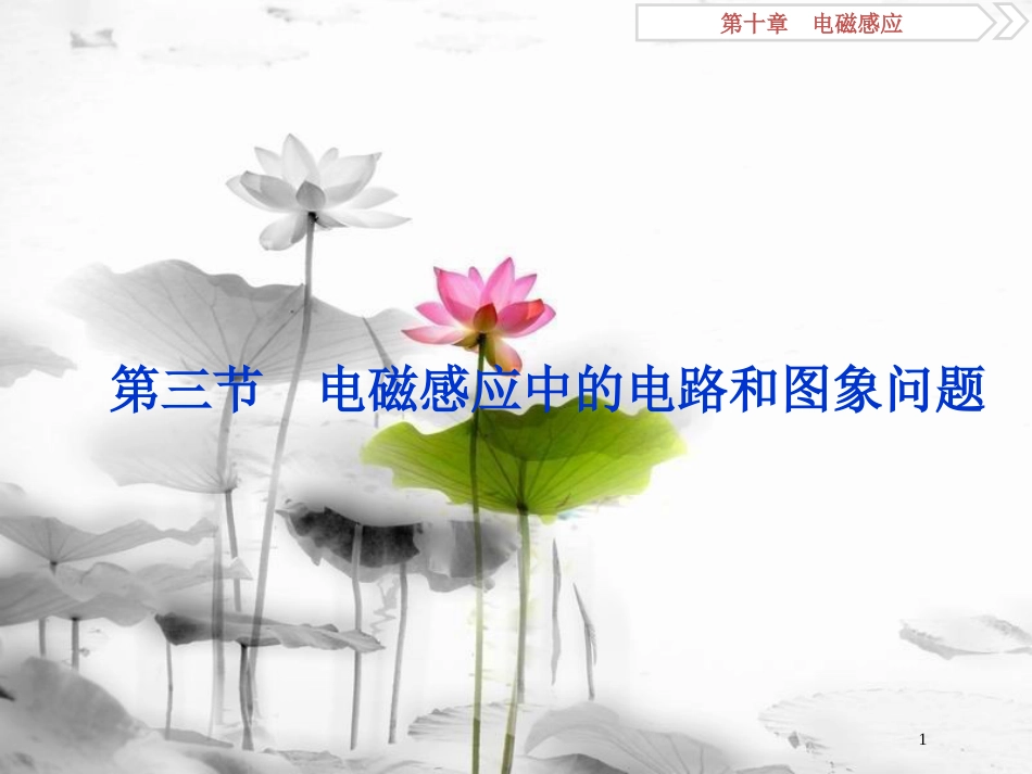 （新课标）高考物理一轮复习 第十章 电磁感应 第三节 电磁感应中的电路和图象问题课件_第1页