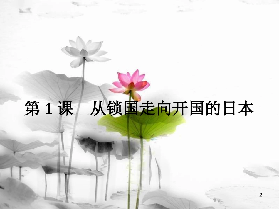 高中历史 第八单元 日本明治维新 第1课 从锁国走向开国的日本课件 新人教版选修1_第2页