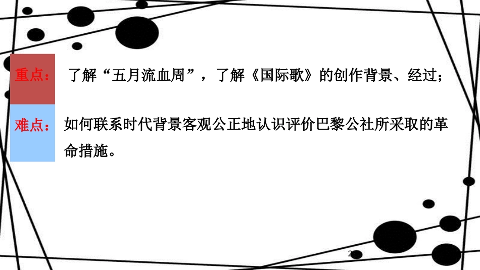 九年级历史上册 第6单元 国际工人运动和马克思主义的诞生 第19课 巴黎公社教学课件 中华书局版_第2页
