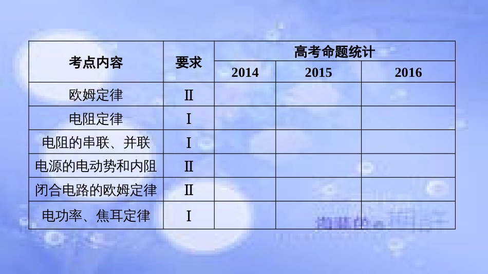高考物理一轮复习 第八章 恒定电流 第一讲 电阻定律 欧姆定律 焦耳定律 电功率课件_第2页