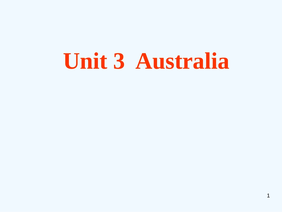 高中英语 Unit3《Australia》Reading课件（1） 新人教版选修9_第1页