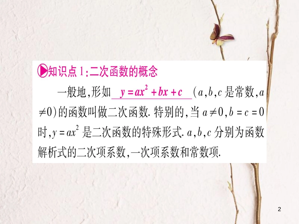 （安徽专版）中考数学总复习第一轮考点系统复习第3章函数第4节二次函数的图象与性质课件_第2页
