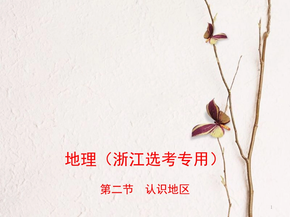 （B版，浙江选考专用）2019版高考地理总复习专题十区域地理环境与人类活动第二节认识地区课件_第1页