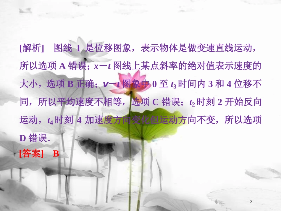 （新课标）高考物理一轮复习 第一章 运动的描述匀变速直线运动的研究章末热点集训课件_第3页