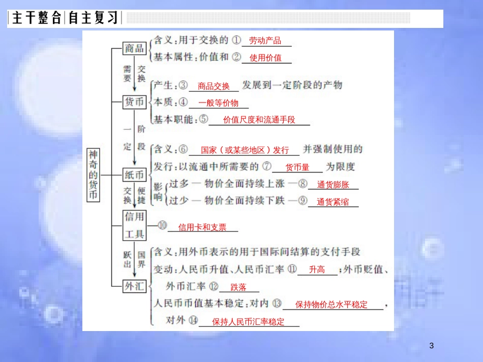 高考政治一轮复习 第一单元 生活与消费 课时1 神奇的货币课件 新人教版必修1_第3页