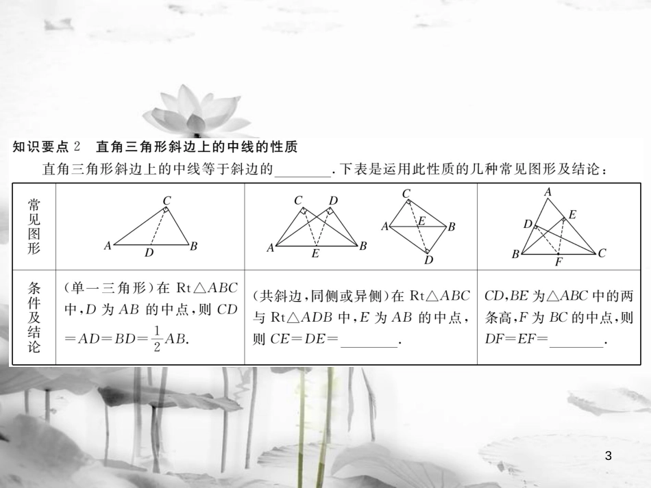 （江西专用）九年级数学上册 1.2 矩形的性质与判定 第1课时 矩形的性质讲练课件 （新版）北师大版_第3页