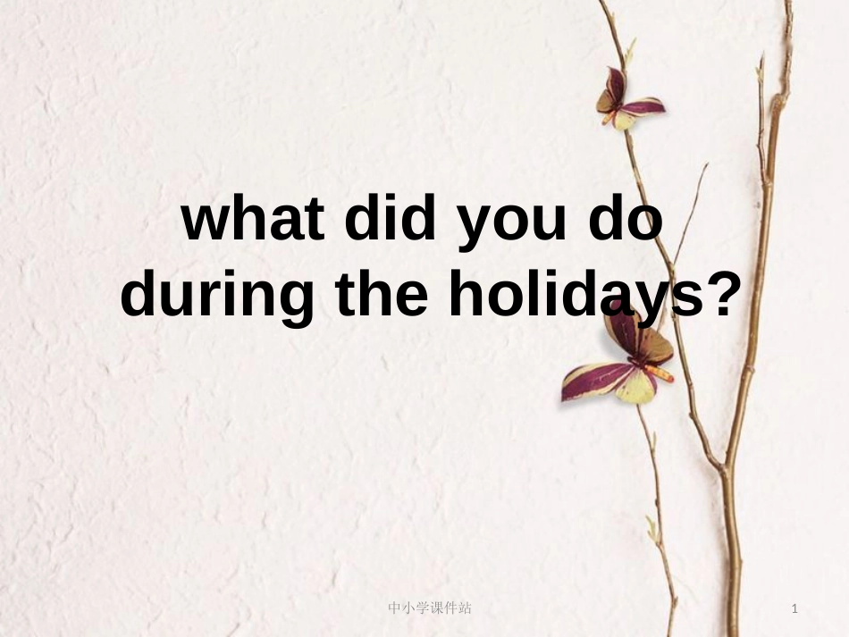 六年级英语上册 Unit 1 What did you do during the holidays课件5 湘少版_第1页